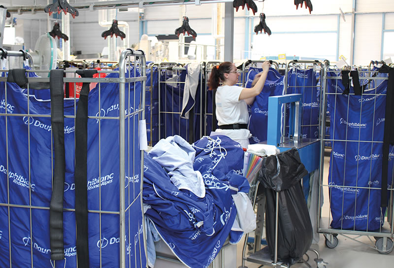 Préparation de l'expédition du linge